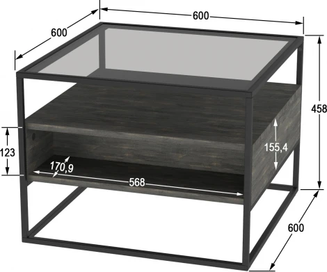 Стол журнальный Калифорния Эйден Интра