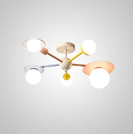 Потолочная люстра на штанге Hendy Multicolor ImperiumLoft Hendy01 (194956-23) (220V, шарики)