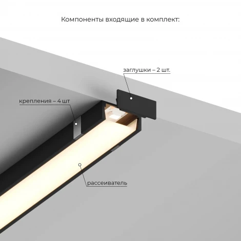 Накладной профиль для светодиодной ленты Hesby Lighting Line HSBL_0196