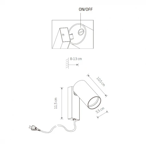 Накладной спот Nowodvorski Mono Black 7786