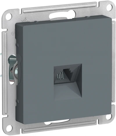 Телефонная розетка встраиваемая RJ-11 (грифель) Systeme Electric AtlasDesign ATN000781