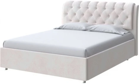 PROxSON Кровать Chester (Ткань: Велюр Teddy Жемчужный) 80x200