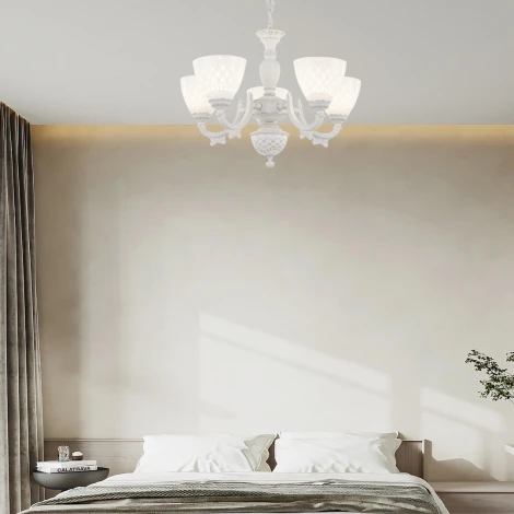 Подвесная люстра Arte Milano AM343837 343837/5 WT+SL (220V, на цепи)