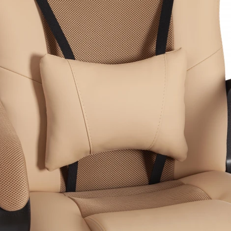 Кресло DRIVER (22) (Искусственная кожа,Ткань /Бежевый,Бронзовый)