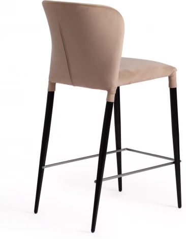 Барный стул Tetchair ALVOR (Ткань,Металл/Бежевый,Черный) 15468