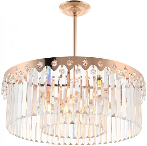 Потолочная люстра хрустальная на штанге Arte Milano Sorrento-8909 378909/8/300/580 GD (220V)