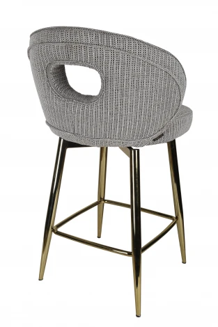 Стул барный IST-CASA Россо BS1451-WT, белый крем/золото