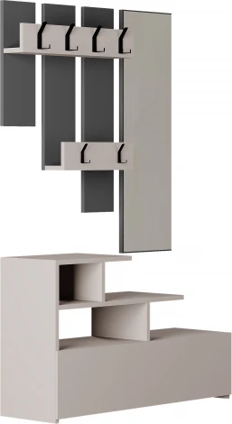 Обувница с вешалкой для одежды VESTY HALL STAND (Дерево/Бежевый) LEVE