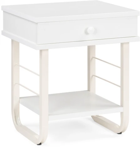 Прикроватная тумба Woodville Малгома белая 511606