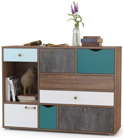 Комод Mobi Вайс 10.104 морское дерево винтаж К 015PW / камень темный / бензин 0244 SU / белый премиум 357720