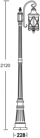 Наземный фонарь Oasis Light LUCERNA 84809/18/PartA Gb