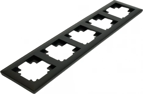 Рамка на 5 постов (черный) Stekker Катрин 39816