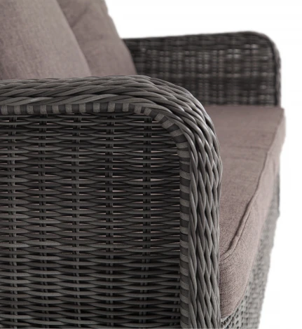 Диван трехместный из искусственного ротанга, цвет графит 4SIS Гляссе YH-C3579W-2 graphite