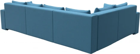 Диван угловой Майами Long левый угол (Голубой/Рогожка) Лига Диванов арт.123488L