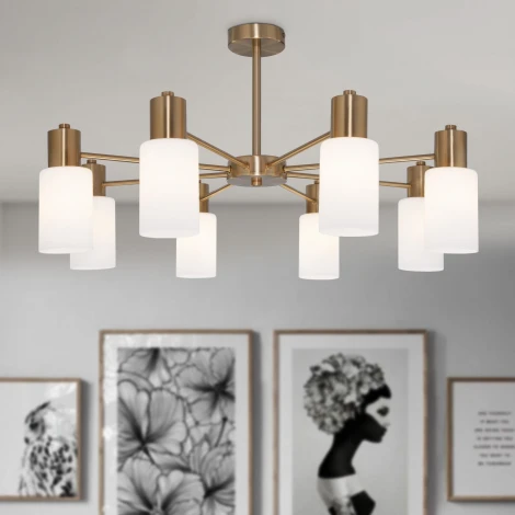 Потолочная люстра на штанге Eurosvet Vegga 70160/8 латунь (220V)