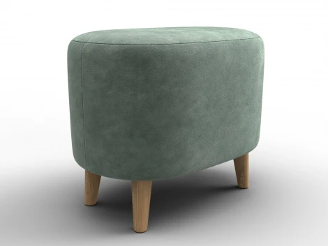 Пуф 003 (ДСП,Фанера/Дерево/Велюр/Зеленый) Лига Диванов 132497
