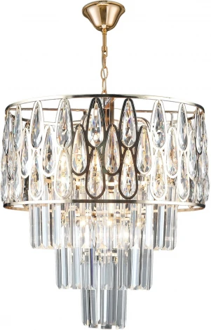 Подвесная люстра каскадная Reluce 02189-0.4-05 FGD (220V, хрусталь, на цепи)