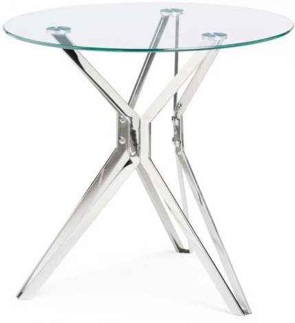 Стеклянный стол Woodville Roko 90 chrome 15666