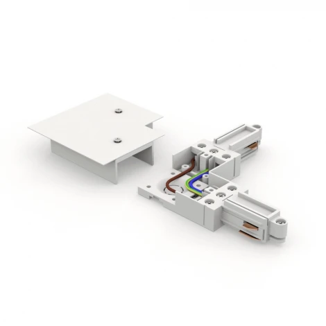 Соединитель-коннектор угловой для встраиваемого трека White RAUMBERG KTK2LWh (220V)