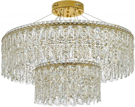 Подвесная люстра Arti Lampadari Ovindoli Ovindoli L 1.5.80+40.100 G (LED, 220V, на тросе, круглые)