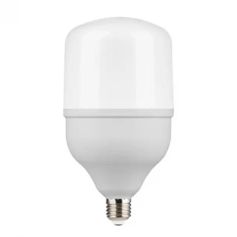 Лампочка светодиодная цилиндр белая колба E27 50 Вт 4500 lm 6500K холодное белое свечение Gauss Elementary 63235