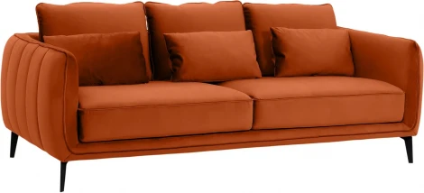 Диван Amsterdam трехместный ОГОГО (арт.342348), (Ткань/Оранжевый)