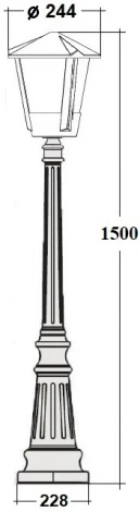 Наземный фонарь IP54 Oasis Light SEUL 11261S Bl