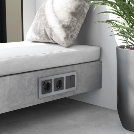 Рамка на 3 поста (серебряный, стекло soft-touch) Werkel W0033106 (a064570)