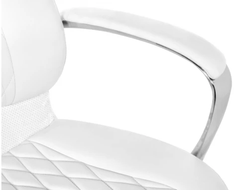 Компьютерное кресло Woodville Damian white / satin chrome 15429