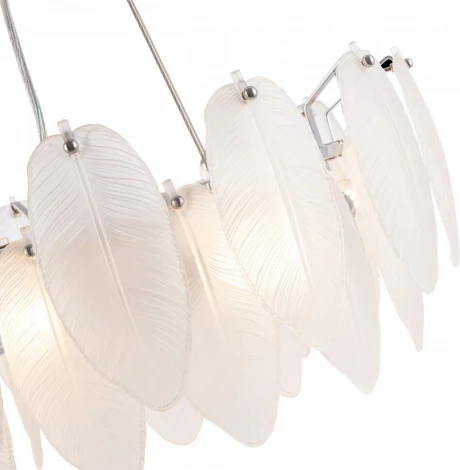 Подвесная люстра Arte Milano AM-4653 4653.D550.H240.E14.6 Ni (220V, на тросе, перо)