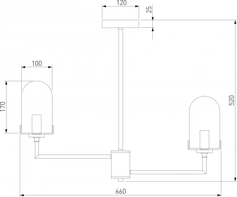 Потолочная люстра на штанге Eurosvet Pluto 60156/6 хром (220V)