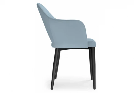 Обеденный стул на металлокаркасе Woodville Vener light blue / black 15092