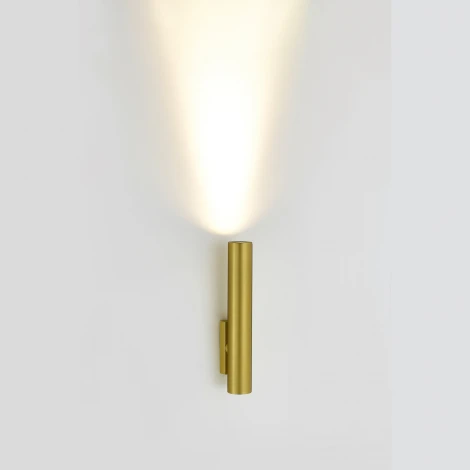 Светильник настенный Donolux Compass DL20763W10MBrass 10W D45xH280мм 1014Lm 3000К матовая латунь