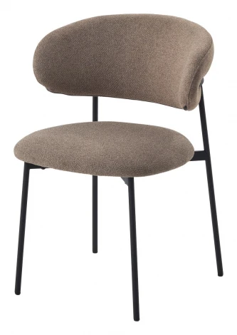 Стул ТРЕНД (TREND) цвет NS05 Капучино, букле / черный каркас M-City 64609