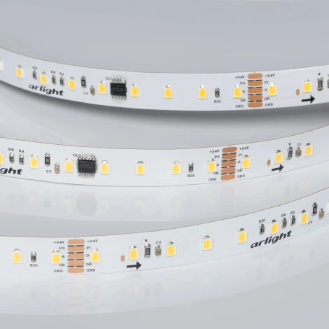 Светодиодная лента DMX-A96-12mm 24V Warm3000-PX12 (14 W/m, IP20, 5m) (Arlight, CRI>90) 058173