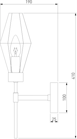 Бра Eurosvet Prism 60143/1 хром (220V)