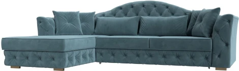 Диван угловой Артис левый угол (Бирюзовый/Велюр) Лига Диванов арт.121583L