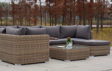 Модуль диванный угловой с подушками, цвет соломенный 4SIS Лунго YH-C1031W