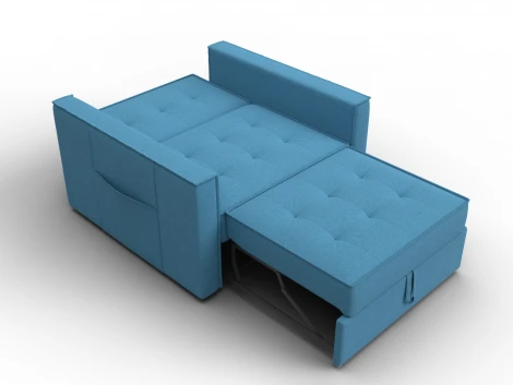 Кресло-кровать Лига-104 (80) (ЛДСП,Брус,Фанера,Рогожка/Голубой) Лига Диванов 134845