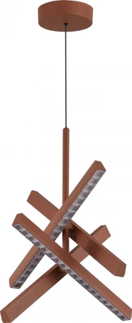 Подвесной светильник ST Luce SL1018 SL1018.613.04 терракотовый/прозрачный LED 4*43W 4000K (220V, на проводе)