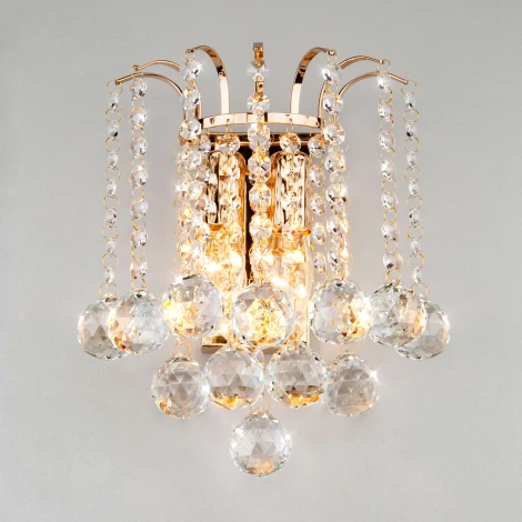 Настенный светильник Eurosvet 3299 3299/2 золото / прозрачный хрусталь