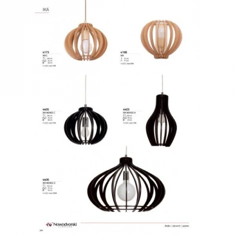 Подвесной светильник Nowodvorski Ika 4173 (220V, на проводе, шар)