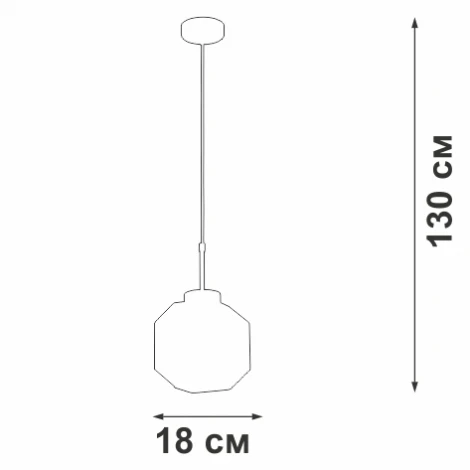 Подвесной светильник V2978-1/1S Vitaluce (220V, на проводе)