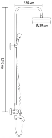 Душевая стойка Bronze de Luxe Windsor 10120PF