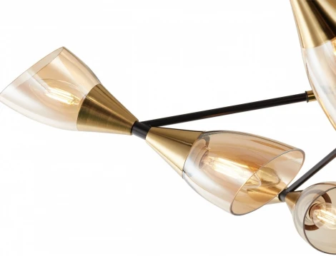 Потолочная люстра на штанге Arte Milano Neapolis-76708 276708/12 BK/GD (220V)