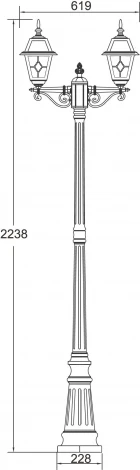 Наземный фонарь Oasis Light FARO lead GLASS 91109A lgG Bl