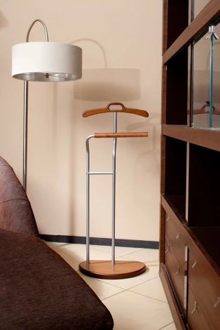 Вешалка костюмная Д 10 металлик/ средне-коричневый Mebelik арт.000922