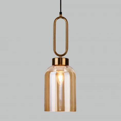 Умный подвесной светильник Eurosvet Flou 50229/1 янтарный (220V, на проводе, круглые)