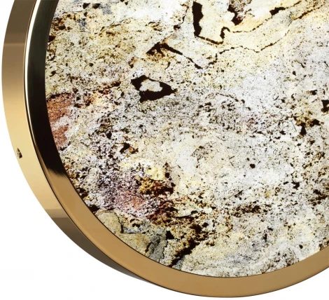 Настенно-потолочный светильник Odeon Light Bergi 5079/24L зол./серо-беж./металл/натур.камень/акрил с переключ.цветов.темпер. LED 24W 3000К/4000K/6000K (220V, круглые)