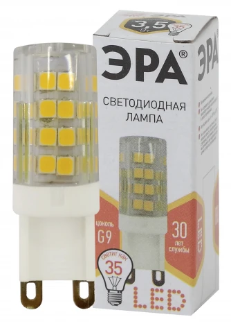 Лампочка светодиодная G9 3,5W ЭРА LED JCD-3,5W-CER-827-G9